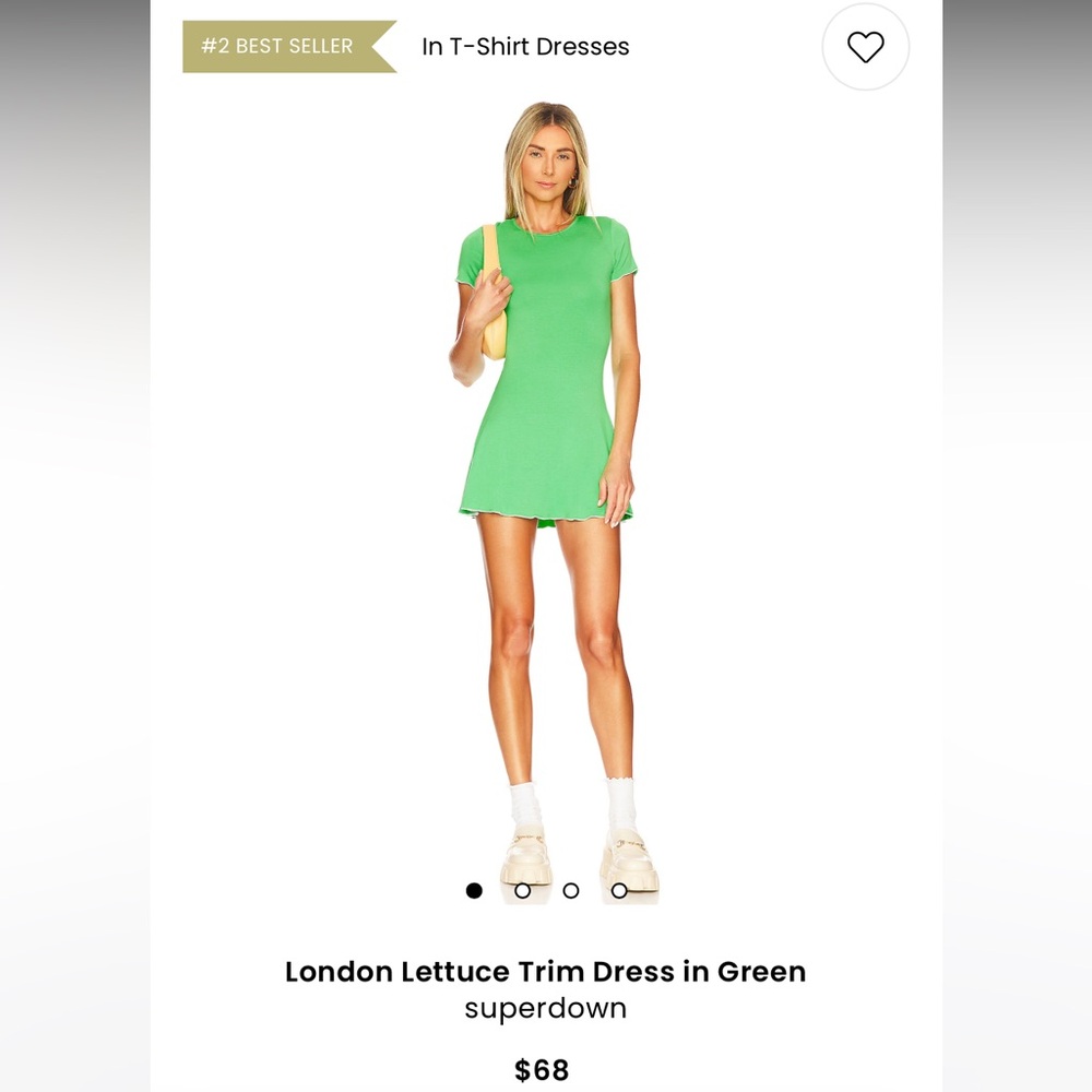 London Lettuce Trim Dress in Green